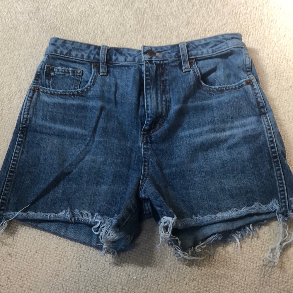 denim high waisted shorts